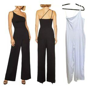 Susana Monaco Jumpsuit White One-Shoulder Strappy Stretch Jersey Size XL NWT